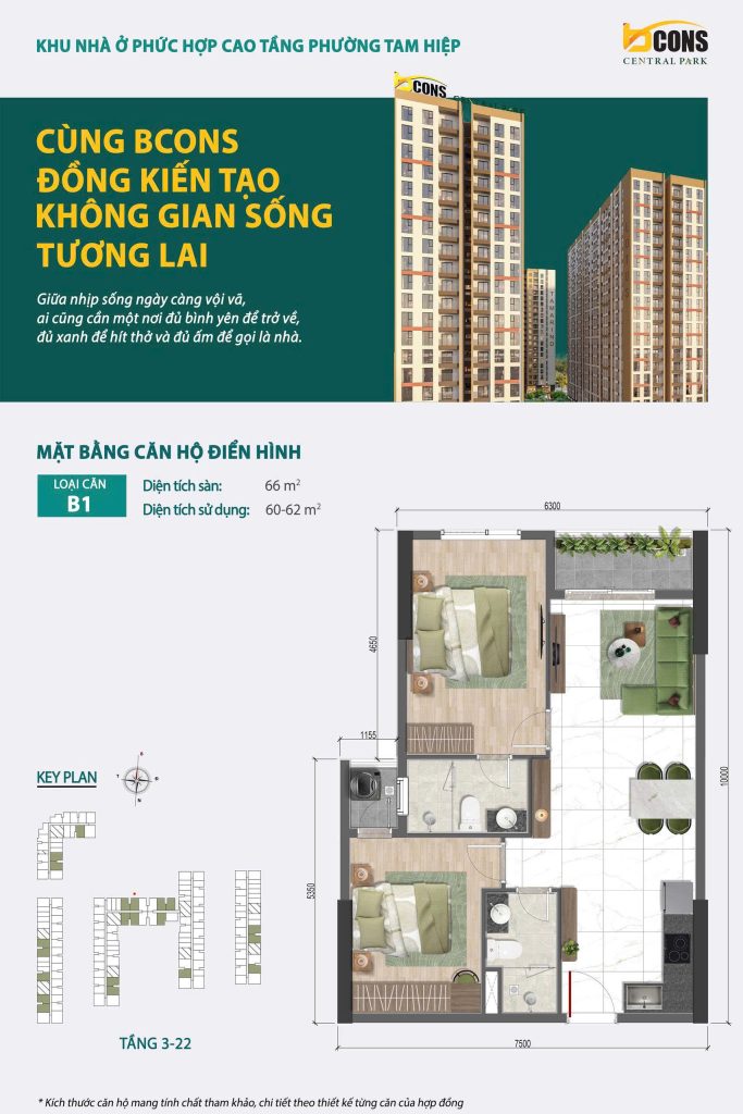 layout can ho bcons central park 2pn b1