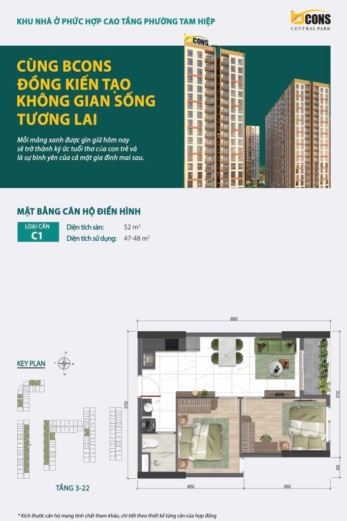 layout can ho bcons central park 2pn b1