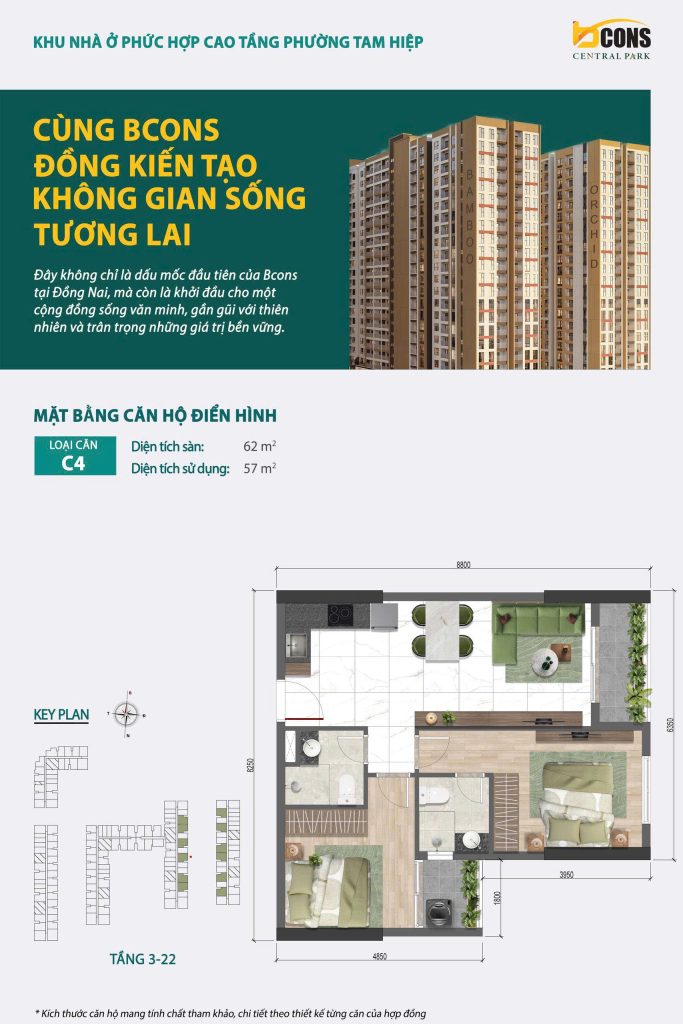 layout can ho bcons central park 2pn b1